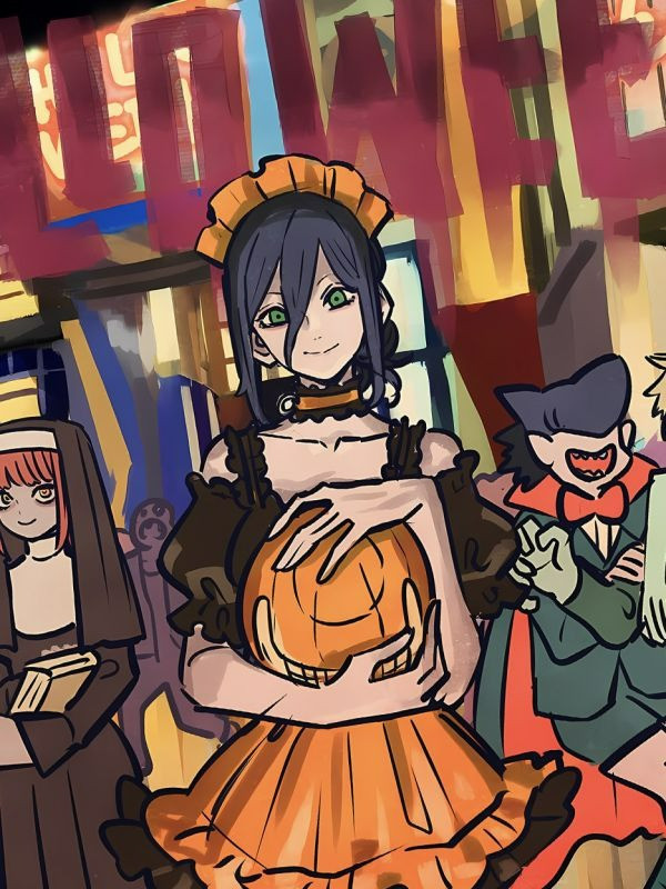 【海外代購】星空《萬聖蕾塞》電鋸人reze鏈鋸人蕾塞篇裝飾畫