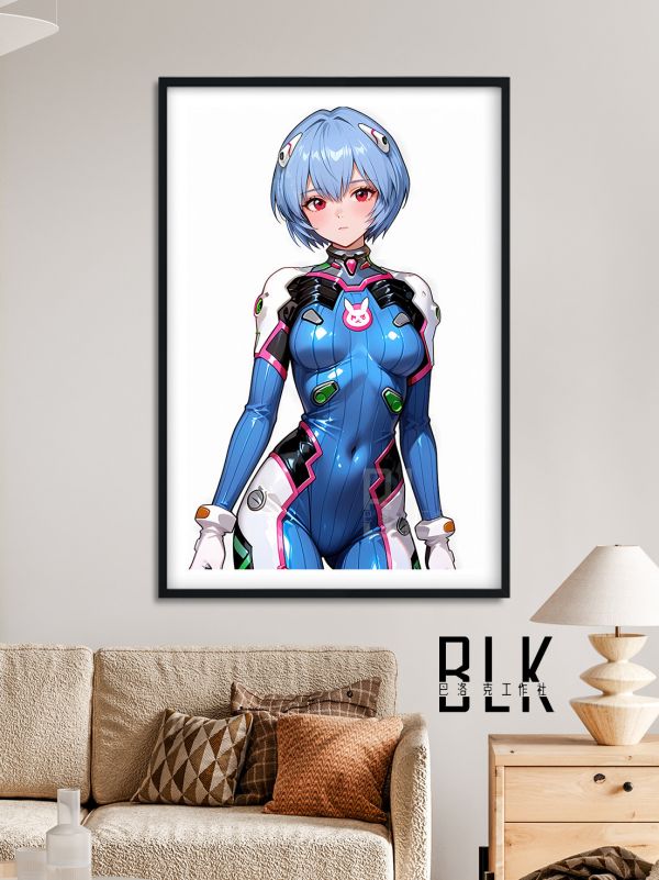 【海外代購】巴洛克 《綾波麗DVA》EVA新世紀福音戰士Asuka初號機守望先鋒動漫裝飾畫冰箱貼