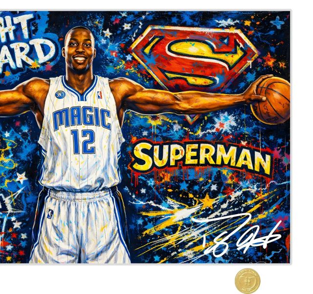 【海外代購】H2 《德懷特霍華德》NBA魔獸魔術隊裝飾畫 