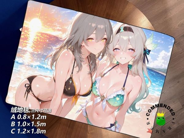 【海外代購】皇呱 《星、流螢海邊泳裝》崩壞：星穹鐵道合照裝飾畫 午睡毯 地毯 