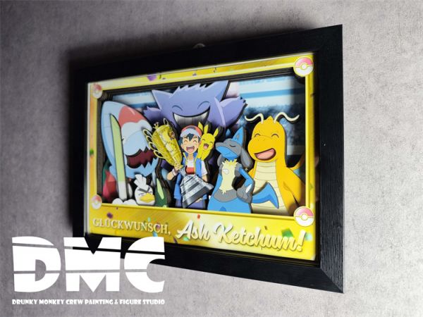 【海外代購】【33*24CM】醉猴組 世界冠軍 立體裝飾畫 01 