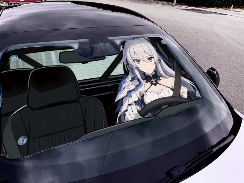 【海外代購】千鳥社 《汽車前擋遮陽 崩壞3》 夏季汽車遮陽防曬前擋開車二次元崩壞3愛莉希雅卡斯蘭娜扎伊切克 