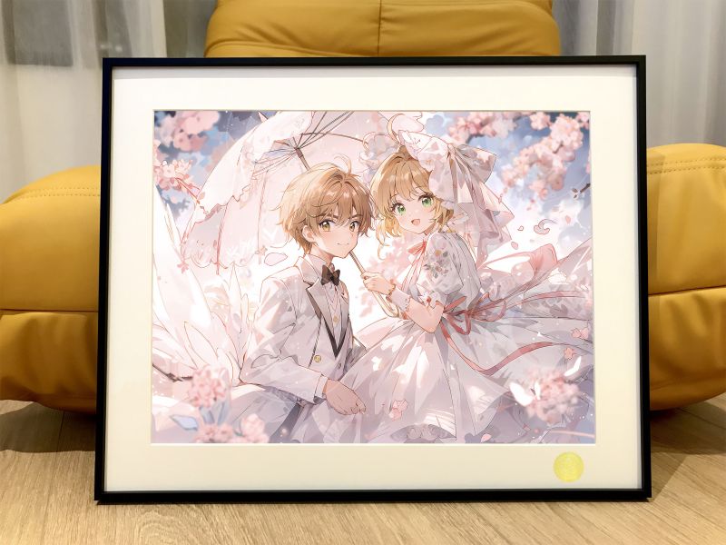 【海外代購】星空 《櫻狼婚禮》小狼百變小櫻魔法少女木之本櫻動漫裝飾畫 