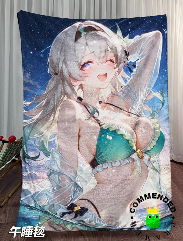 【海外代購】皇呱 《浪遇流螢》星穹鐵道流螢泳裝裝飾畫 午睡毯  地毯 