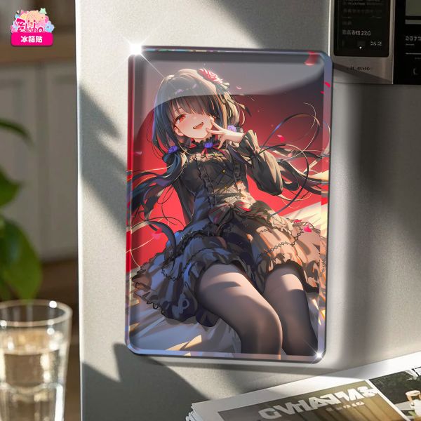 【海外代購】阿喵畫社 比耶 黑玫瑰時崎狂三 8k主題高清裝飾畫 午睡毛毯 牆面掛毯 床頭地墊 冰箱貼