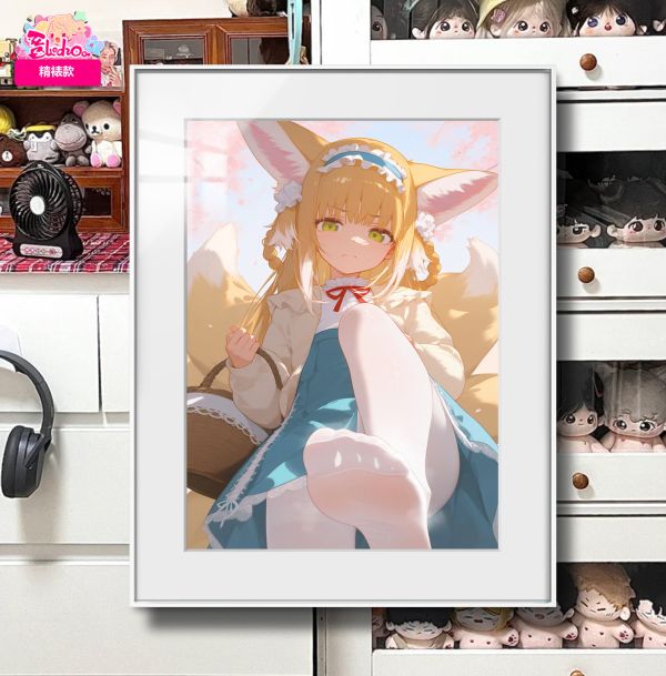 【海外代購】阿喵畫社 鈴蘭 展館級8k超清精裱畫 
