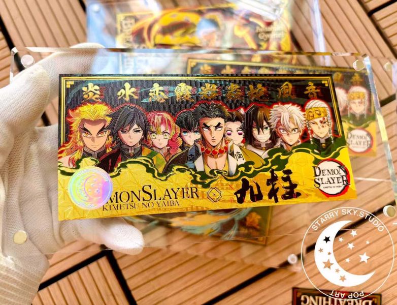 【海外代購】星空 《九柱折光鐳射版畫磚》鬼滅之刃無限城篇炎柱煉獄杏壽郎富岡義勇蝴蝶忍 