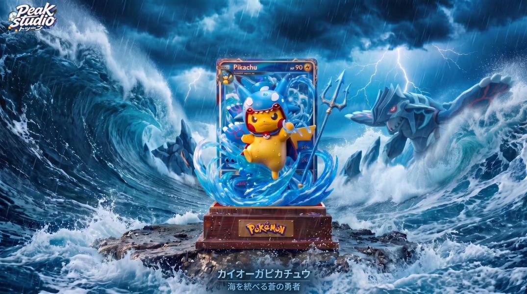 【預定】Peak 卡牌寶可夢 第三彈 固拉多 蓋歐卡 變裝皮卡丘 