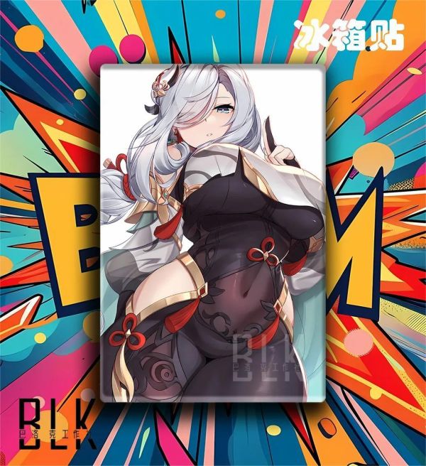 【海外代購】巴洛克 《黑衣申鶴》原神Shenhe裝飾畫冰箱貼 