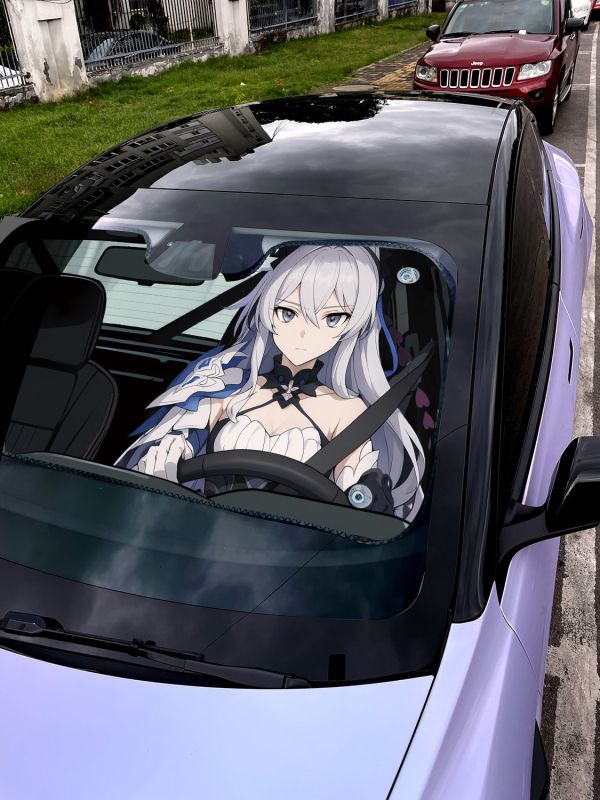 【海外代購】千鳥社 《汽車前擋遮陽 崩壞3》 夏季汽車遮陽防曬前擋開車二次元崩壞3愛莉希雅卡斯蘭娜扎伊切克 