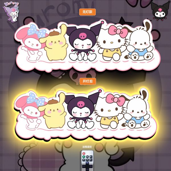 【海外代購】阿喵畫社 三麗鷗床頭超長燈帶畫 