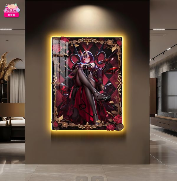 【海外代購】阿喵畫社 破敗薔薇 酒吞童子燈帶畫 