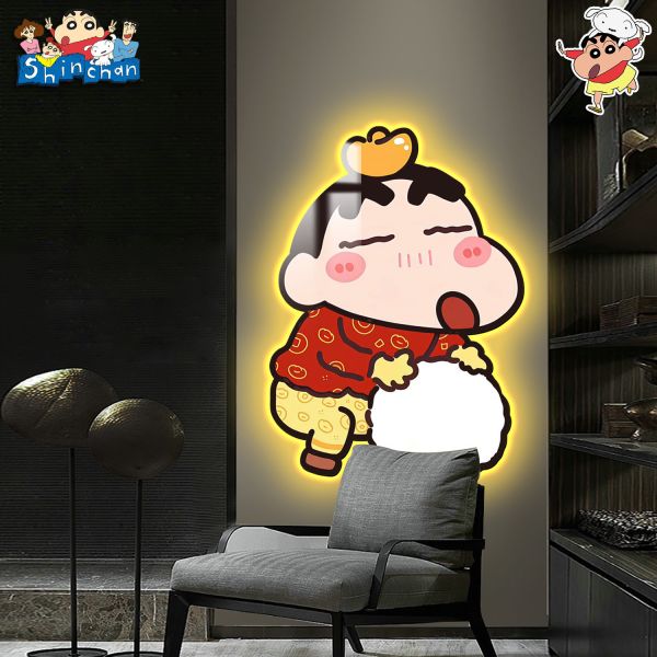 【海外代購】阿喵畫社 發財小寶 蠟筆小新 1比1超大燈帶畫 