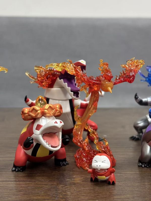 【預定】摸魚 骨紋巨聲鱷進化組(禦三家系列火系第二彈)