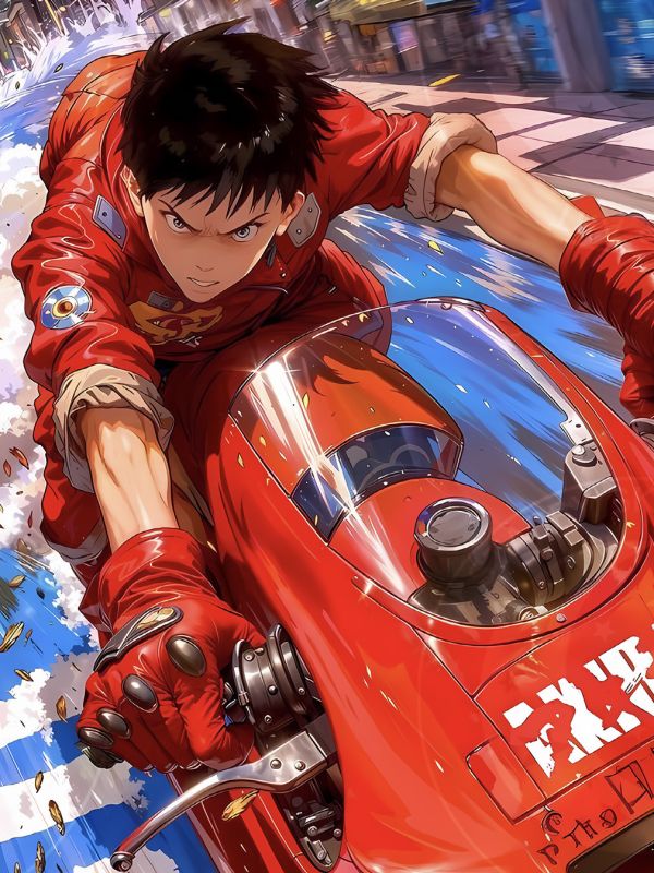 【海外代購】星空 《飆車少年》阿基拉大友克洋AKIRA金田正太郎動畫裝飾畫 