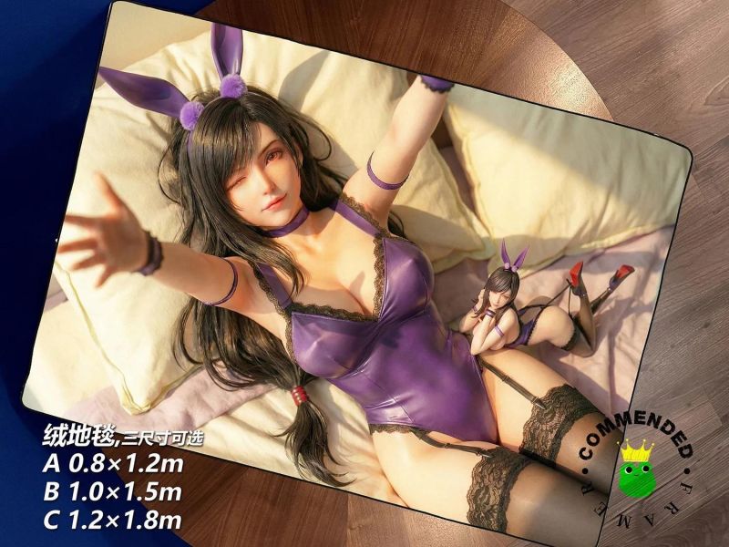 【海外代購】皇呱《蒂法求抱抱》最終幻想VII裝飾畫 午睡毯 地毯 