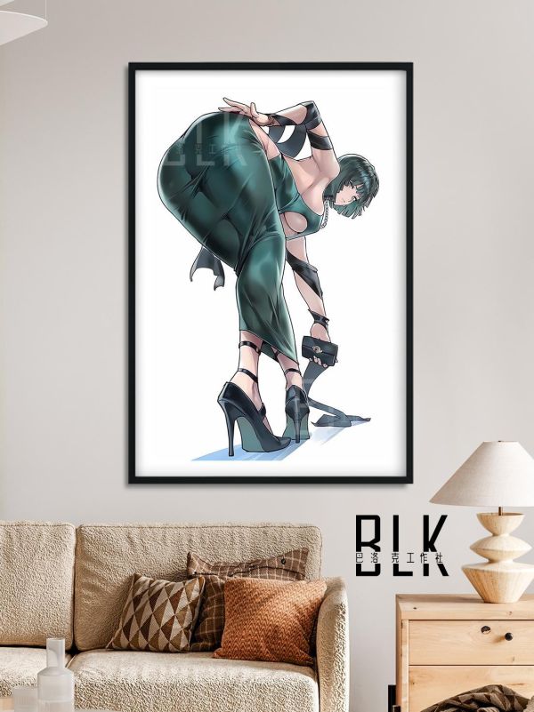 【海外代購】巴洛克 《俯身吹雪》一拳超人Fubuki一擊男ONE PUNCH-MAN動畫裝飾畫冰箱貼 