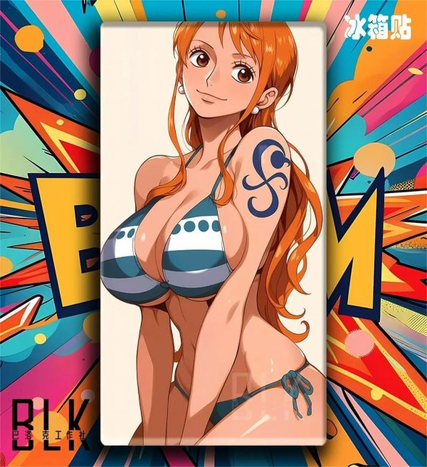 【海外代購】巴洛克《微笑娜美》海賊王裝飾畫冰箱貼 