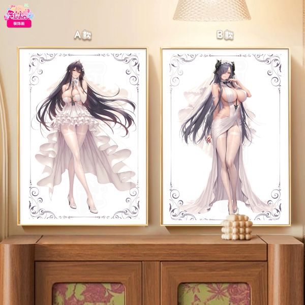 【海外代購】阿喵畫社 婚紗奧古斯特 不撓雙聯 8k主題高清裝飾畫 牆面掛毯 冰箱貼 