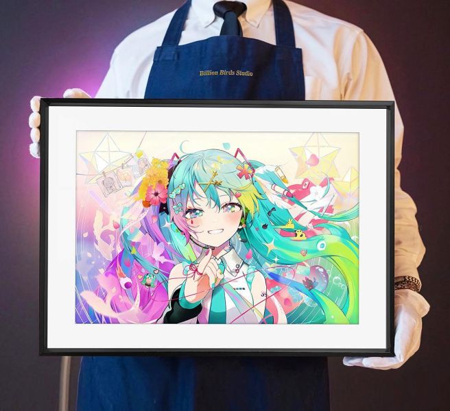 【海外代購】千鳥社 《初音愛言葉V》 初音未來愛言葉V愛的話語Miku公主殿下午睡毯地毯裝飾畫 