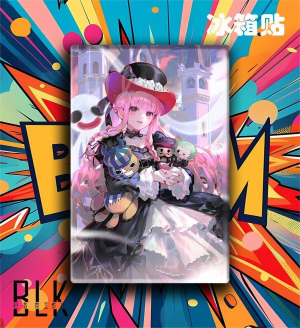 【海外代購】巴洛克  《布娃娃佩羅娜》幽靈公主路飛索隆海賊王動漫裝飾畫冰箱貼 