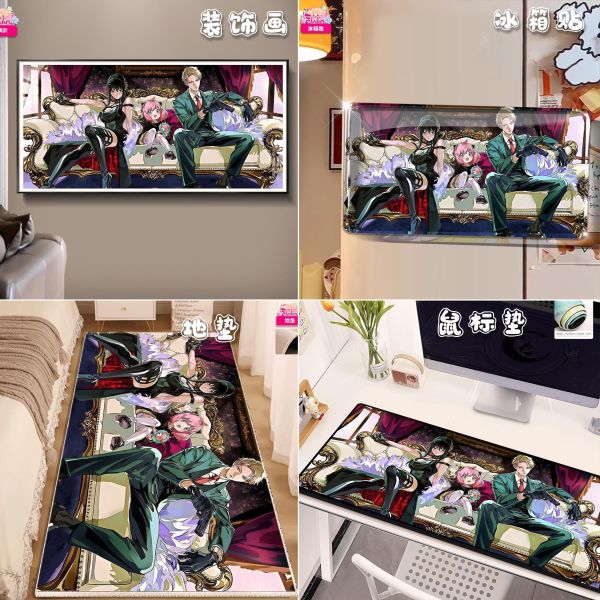 【海外代購】阿喵畫社 間諜過家家皇室X全家福大橫款 新品12k主題高清裝飾畫 滑鼠墊 地墊 冰箱貼 