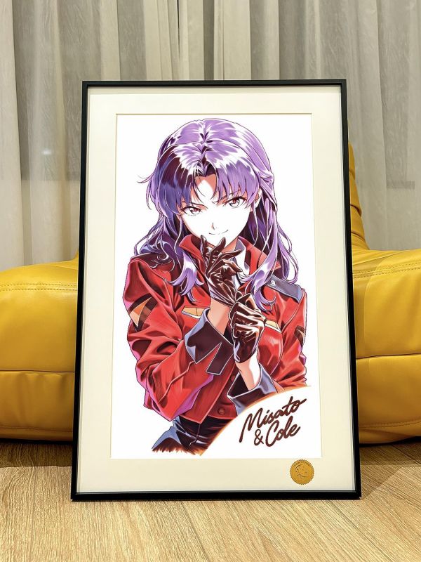 【海外代購】星空 《紅衣葛城美里》明日香EVA新世紀福音戰士初號機綾波麗碇真嗣動畫裝飾畫 