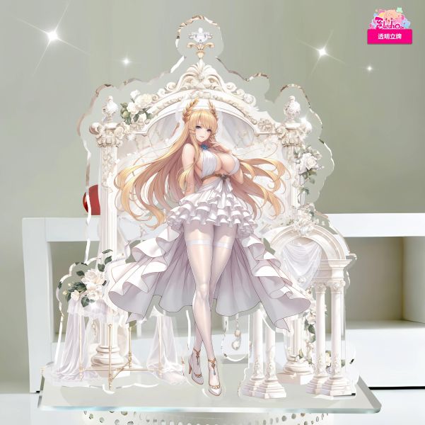 【海外代購】阿喵畫社 立牌第十七彈婚紗碧藍航線那不勒斯/聖路易斯/黛朵/勝 利 25cm大型四層背景亞克力立牌 