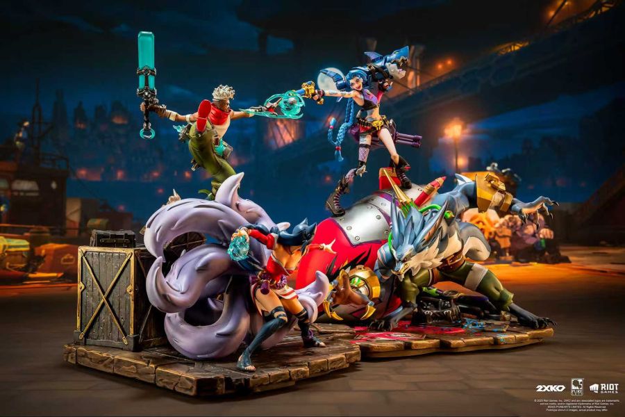 【預定】2XKO 金克絲 & 沃里克 VS 阿狸 & 艾克 1/10 雕像 Jinx & Warwick VS Ahri & Ekko 1/10 Scale Statue bundle 