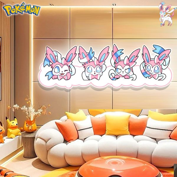 【海外代購】阿喵畫社 仙子伊布橫款燈帶畫 