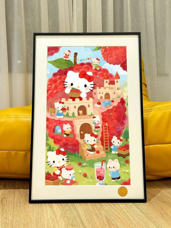 【海外代購】星空 《荔枝kitty》Hello Kitty三麗鷗裝飾畫 