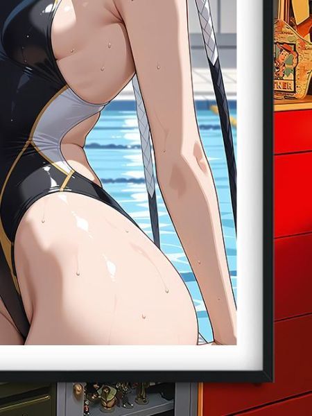 【海外代購】巴洛克 《泳裝碎蜂》境界護廷十三隊Soi Fon蜂梢綾黑崎一護藍染動畫裝飾畫冰箱貼 