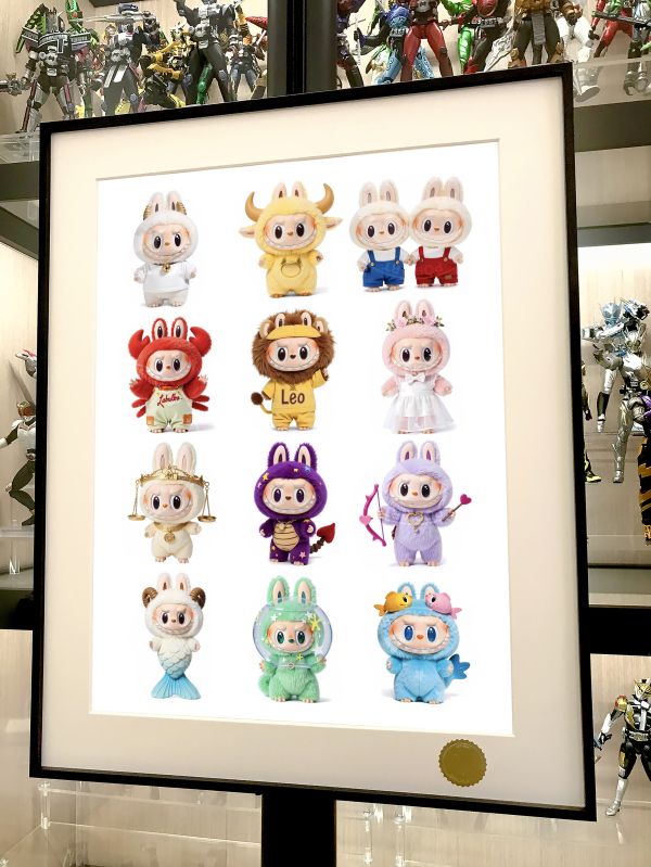 【海外代購】星空 《12星座拉布布》labubu潮玩潮流藝術版畫動漫裝飾畫 