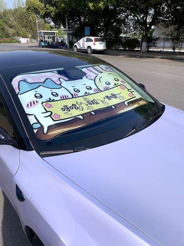 【海外代購】千鳥社 吉伊卡哇 哈奇 小八 烏薩奇 二次元可愛汽車遮陽防曬前擋風玻璃 