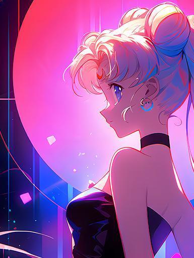 【海外代購】巴洛克 《粉紅美少女》Sailor Moon美少女戰士水兵月月野兔倩妮迪公主動漫裝飾畫冰箱貼 