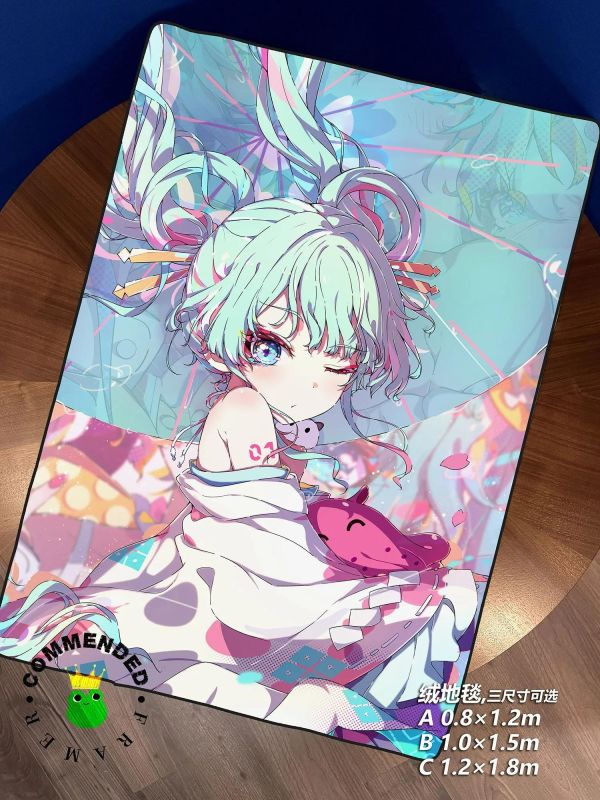 【海外代購】皇呱《初音cos八千代》初音未來裝飾畫 午睡毯  地毯 