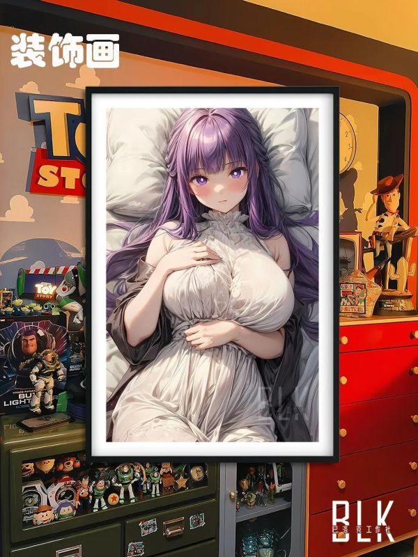 【海外代購】巴洛克 《躺姿菲倫》Fern葬送的芙莉蓮裝飾畫冰箱貼 