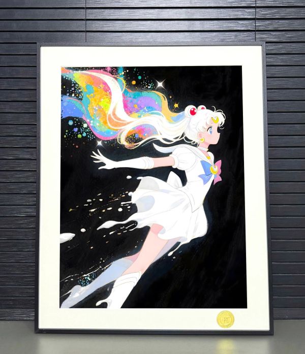 【海外代購】H2工作室《夢幻美少女》月野兔水兵月美少女戰士裝飾畫 