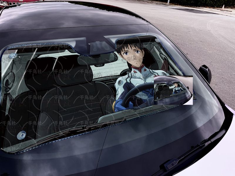 【海外代購】千鳥社 《汽車前擋遮陽-真嗣、渚薰》 二次元汽車遮陽防曬前擋開車EVA碇真嗣渚薰新世紀福音戰士