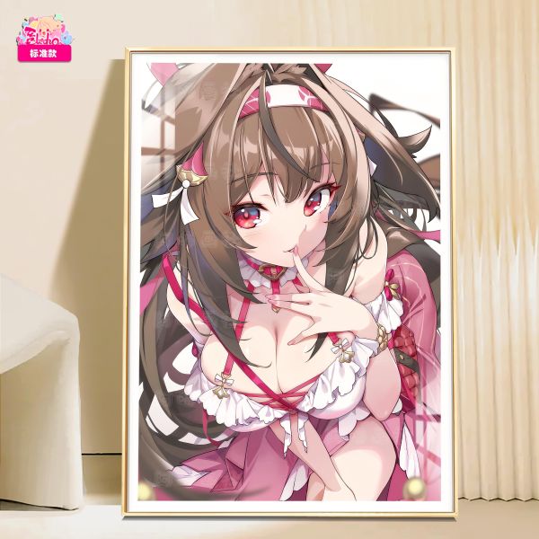 【海外代購】阿喵畫社 玫粉風情 甜心葉瞬光 展館級12k收藏超清精裱畫 床頭地墊 冰箱貼 