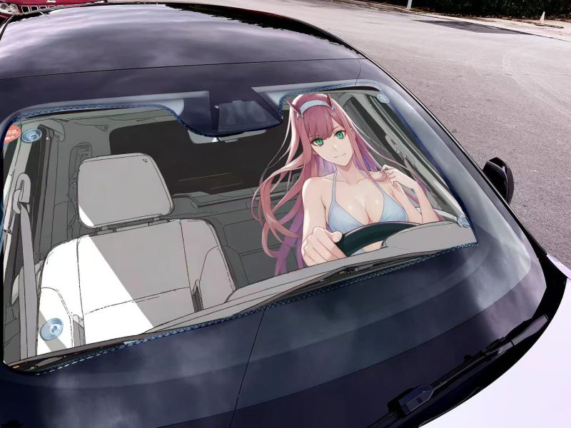 【海外代購】千鳥社 《汽車前擋遮陽－零二》 夏季汽車遮陽防曬前擋開車二次元零二02DARLING FRANXX國家隊 