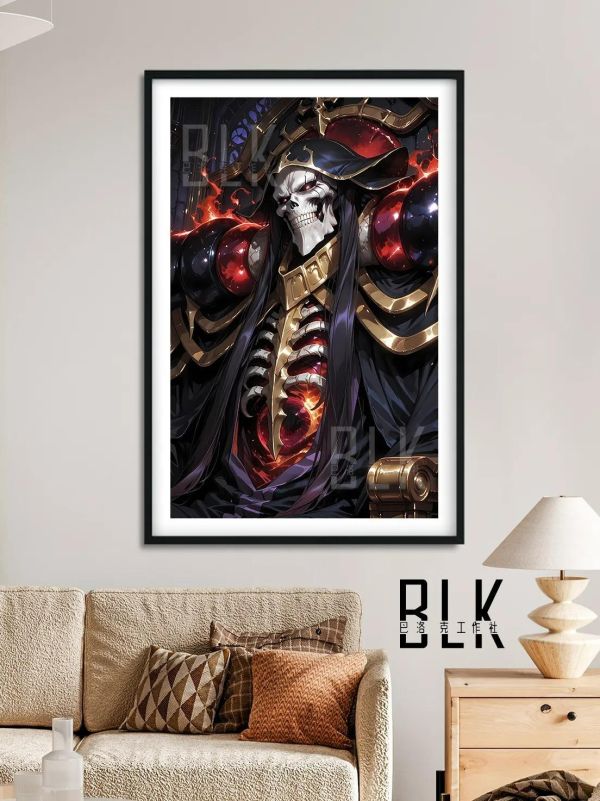 【海外代購】巴洛克 《骨王》Overlord安茲·烏爾·恭骨王裝飾畫冰箱貼 