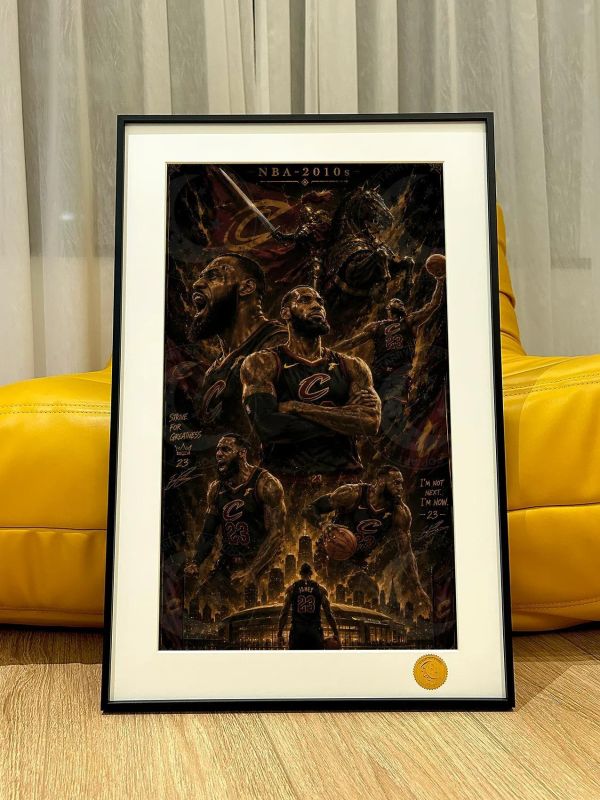 【海外代購】星空 《王朝-詹姆斯》NBA小皇帝裝飾畫 