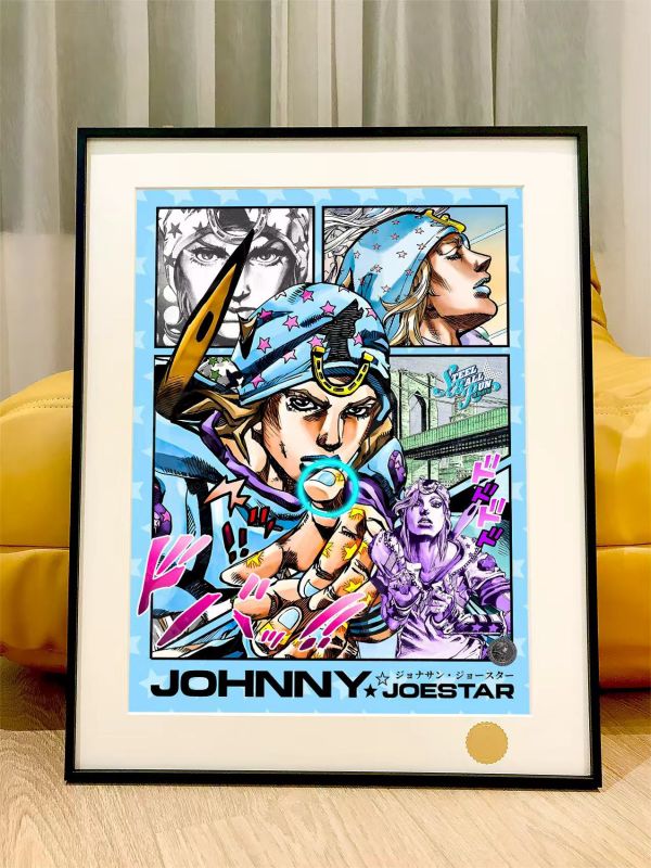 【海外代購】星空 《喬尼·喬斯達》JOJO的奇妙冒險凱撒·齊貝林飆馬野郎動漫裝飾畫 