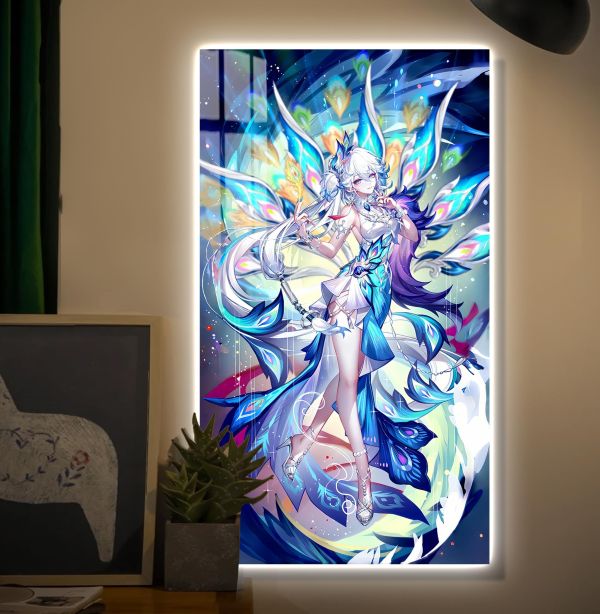 【海外代購】阿喵畫社 霓裳鐵羽 六爻皆吉 爻光 超長發光燈帶裝飾畫 地墊 