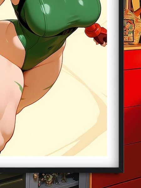 【海外代購】巴洛克 《眨眼嘉米》嘉米懷特Cammy殺人蜂街頭霸王春麗動漫裝飾畫冰箱貼 