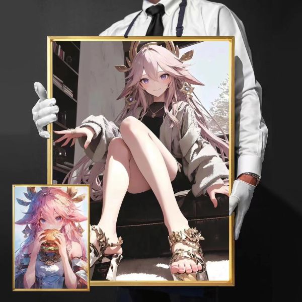 【海外代購】千鳥社 宮司大人Yae Miko 原神 八重神子單人照 裝飾畫 