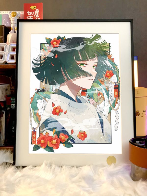 【海外代購】星空 《白龍》千與千尋神隱少女宮崎駿賑早見琥珀主湯屋動畫裝飾畫 