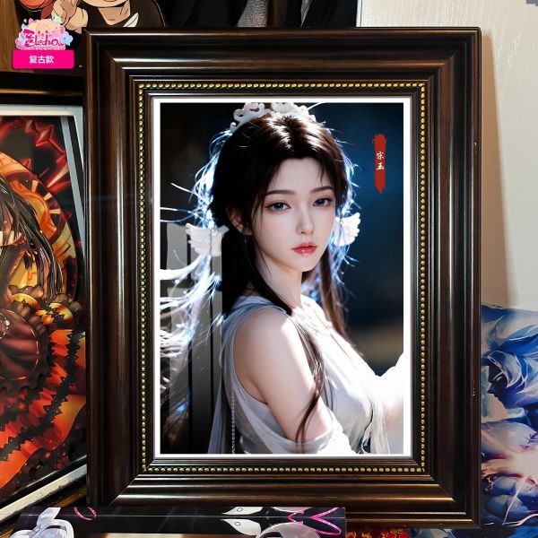 【海外代購】阿喵畫社 宋玉 回眸復古款 復古框紀念牆壁桌面擺台 冰箱貼 