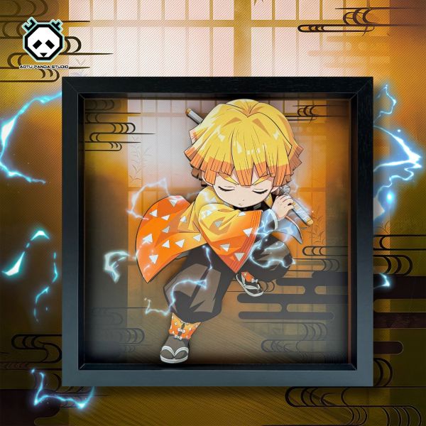 【海外代購】凹凸 PANDA 鬼滅之刃無限城篇 B款我妻善逸立體掛畫擺臺 